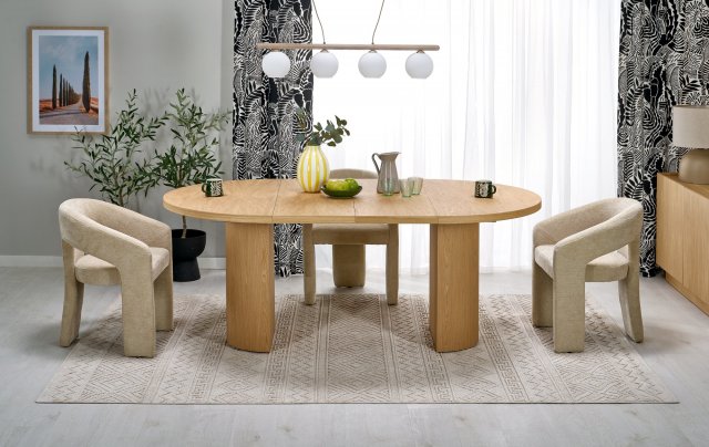 29152,Стол обеденный раздвижной,матовый натуральный дуб