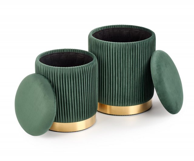 MONTY set of two stools: color: dark green