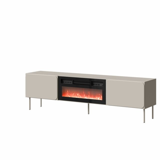 RAFAEL RTV 200 EF + komin TV cabinet with electric fireplace,Cashmere