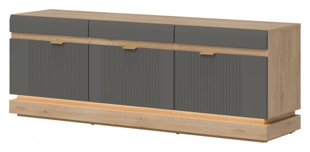MILTON-ML 01 TV Skapis,Cremona torro oak/grey matt