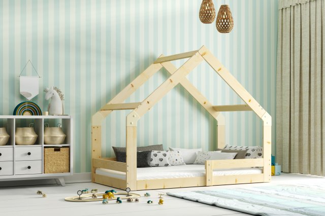 House- 2 Кровать детская с матрасом 160x80 сосна