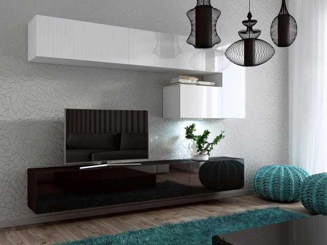 Concept-15 Sekcija White gloss/black gloss