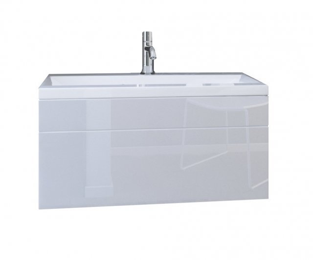 Furnitech DR/LU 60 Шкаф навесной для ванной под раковину white/white gloss