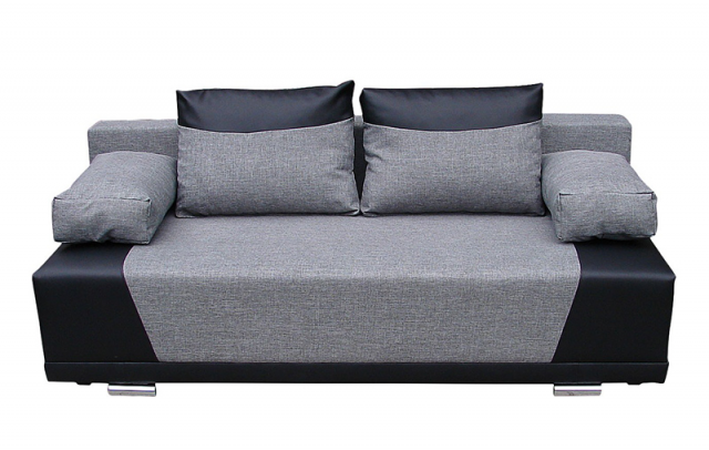 YORK Dīvāns-gulta (Sawana 21 Pelēks/Soft 11 melns) | 24a.lv