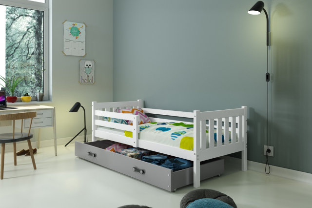 Carino 1 Bērnu gulta ar matraci 190x80 balts