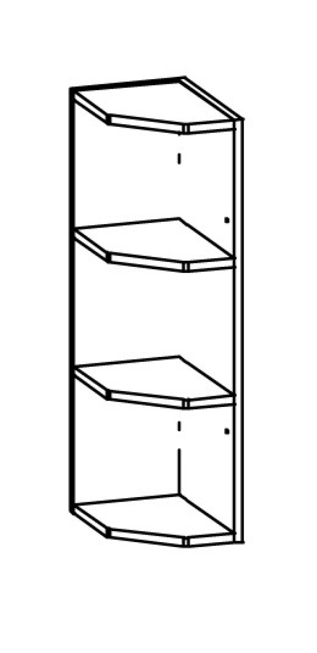 Modena MD1/G20NZ L/P 20 cm Virtuves sienas stūra plaukts