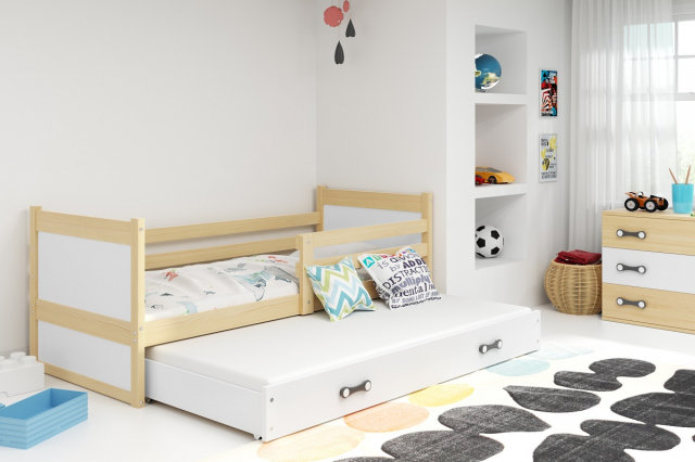 Riko II 200x90 Bed with two mattresses Pine