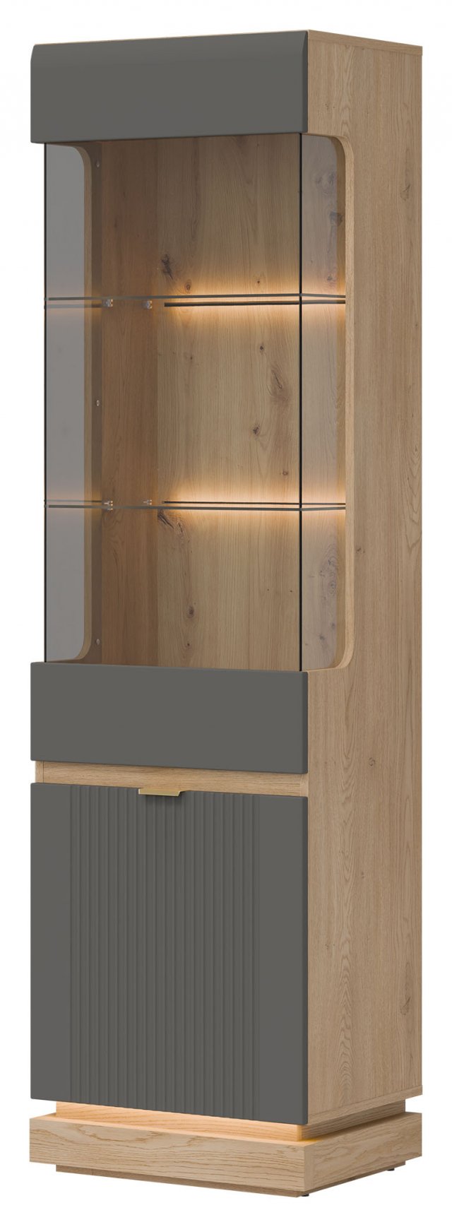 MILTON-ML 05 L/R Vitrīna,Cremona torro oak/grey matt