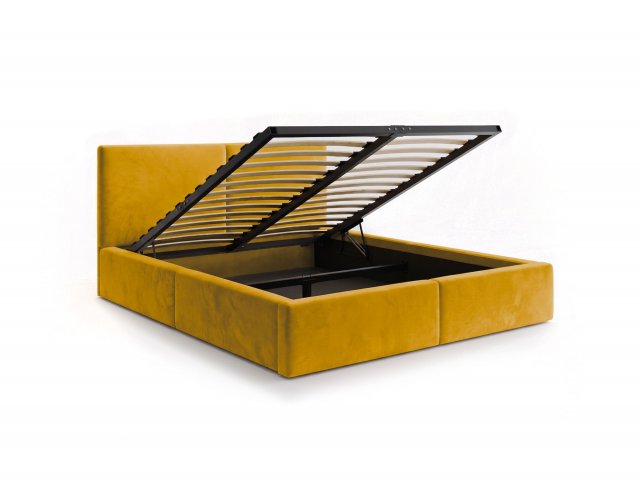 30127,160x200 Bed with bedding container (Mustard)