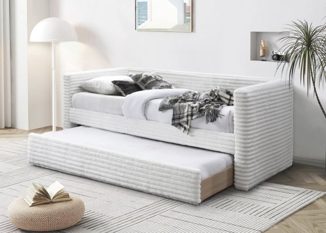 22010,Double bed with pull-out bottom mattress space,creamy