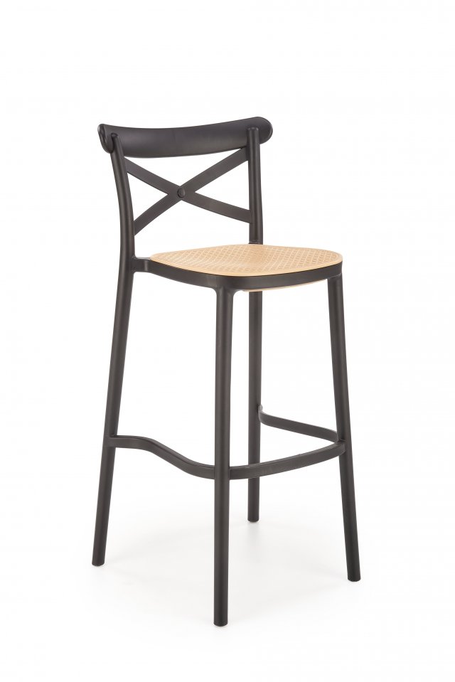 H111 Bar stool,black/brown