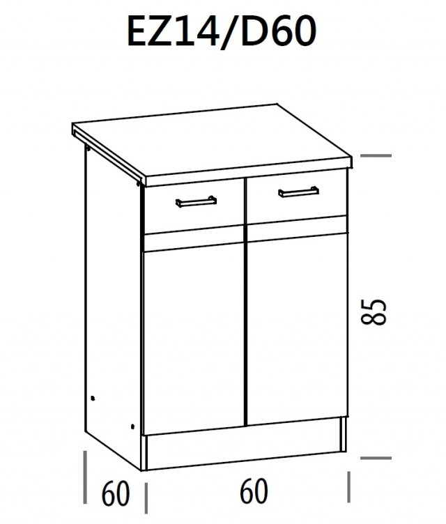 Eliza EZ14/D60 60 cm Base cabinet