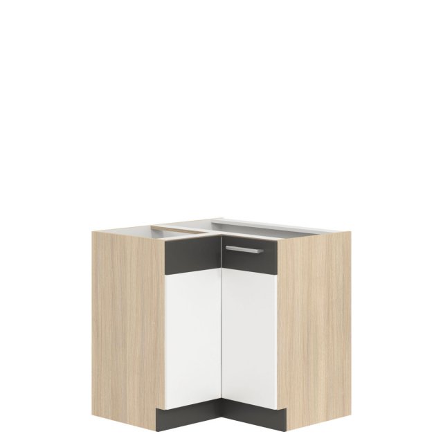 Modena MDF MD21/D90NW L/P 90/90 cm Grīdas stūra skapītis