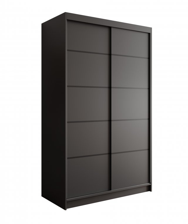 SW-LIZ 120 cm Sliding wardrobe,Black matt