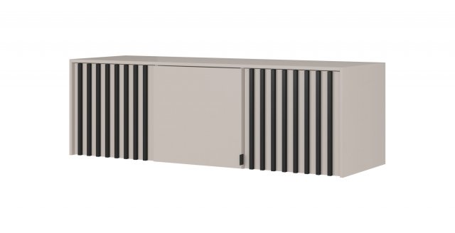 NELLY NAD 3D Papildus skapis (cashmere/black lamellas)