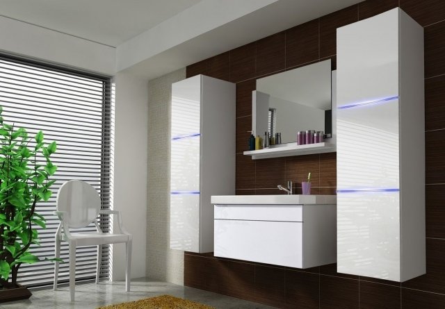 Furnitech Ванная комната LU2-17W-HG21-60U Z UM white/white gloss