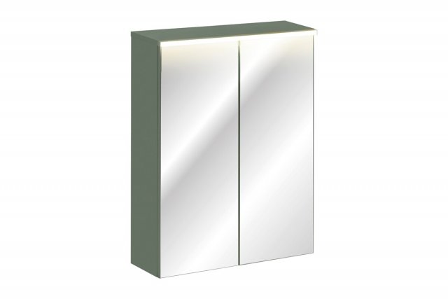 Sombra green 84-60-2D Mirror cabinet 60cm 2 doors with LED lighting