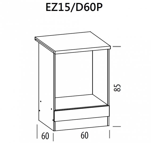 Eliza EZ15/D60P 60 cm Köögi Integr.ahjukapp