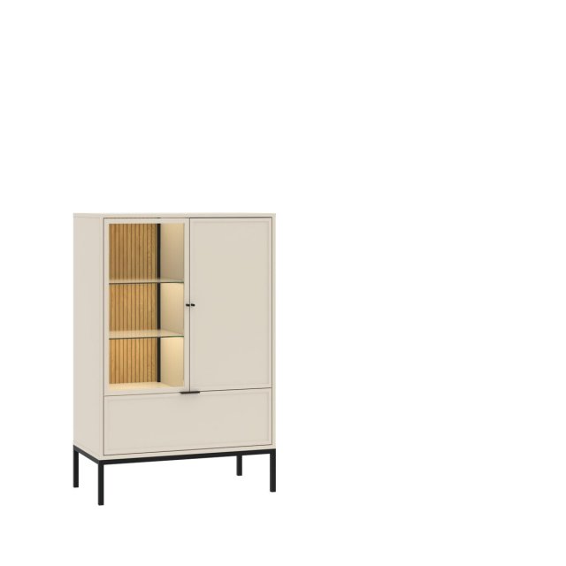 Interdeko WIT 2D1S Vitrīna,Cashmere