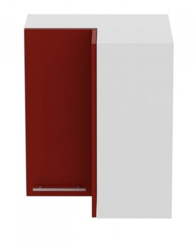 Standard WNP 60 cm Gloss acrylic Corner wall cabinet with shelfs