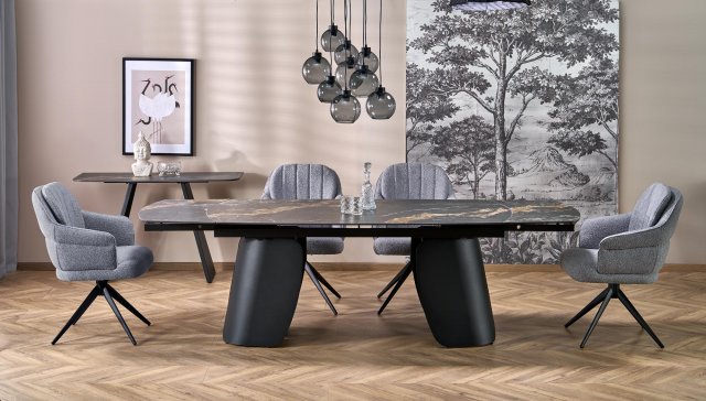 28022 Izvelkams galds,melns marmors/melns