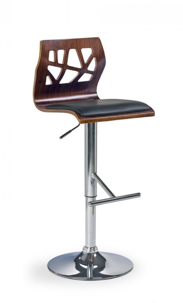 Bar stool H-34 Walnut/black