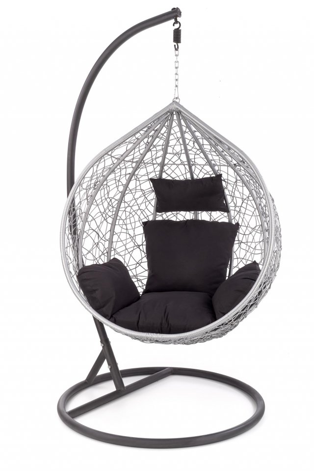 13029 Garden chair,black/grey
