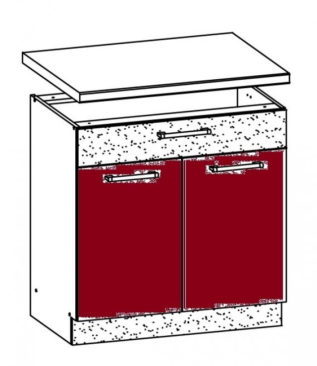 Modena MDF MD20/D80S1 80 cm Grīdas skapītis