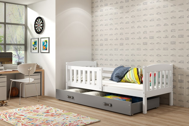 Cubus 1 Bērnu gulta ar matraci 190x90 balts