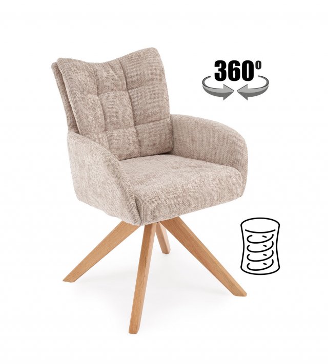 K540 WD Stuhl Beige/Natur