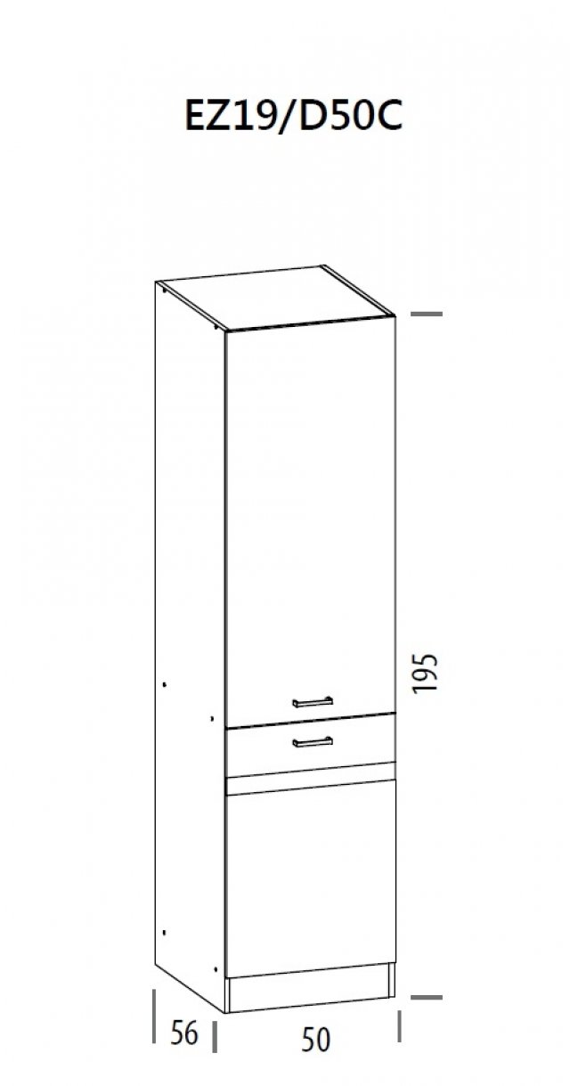 Eliza EZ19/D50C 50 cm Base cabinet with shelfs