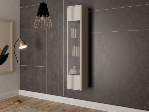 PhilModern WIT szklo Piekaramā vitrīna,Cashmere