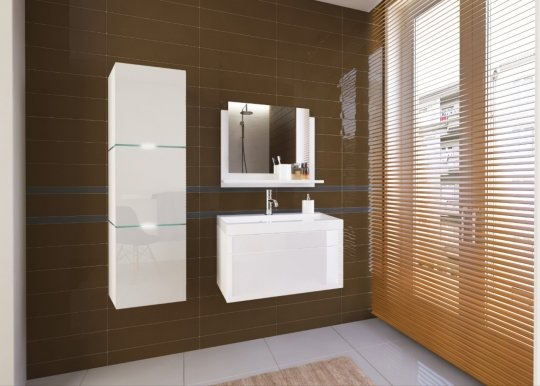 Furnitech Ванная комната IB1-17W-HG21-U80 Z UM white/white gloss