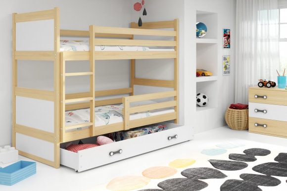 Riko II 200x90 Bunk bed with two mattresses Pine