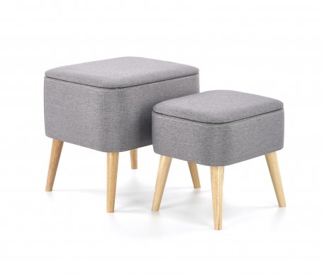 PULA set of two stools, color: grey