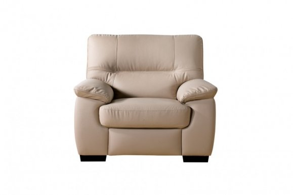 SHANNON Atpūtas krēsls (bēšs eko āda)