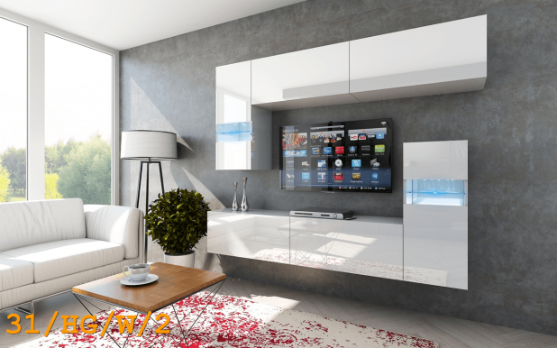 Concept-31 Sekcija White mat/white gloss 31/HG/W/2