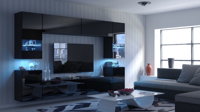 Concept-27 Sekcija Black mat/black gloss 27/HG/B/1
