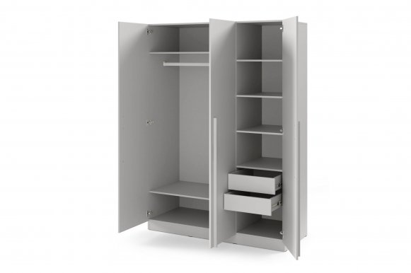 BRG SZF-2 z szuf +2 atvilktnes Skapis,Platīna pelēks