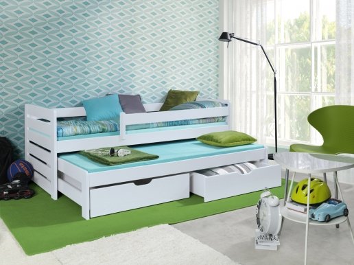 TOMASZ II Bed with mattress White