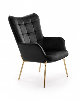 CASTEL 2 FOT Armchair (Black)