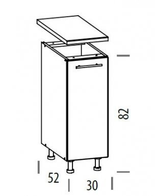 TIFANY T14/D30 L/P Grīdas skapītis