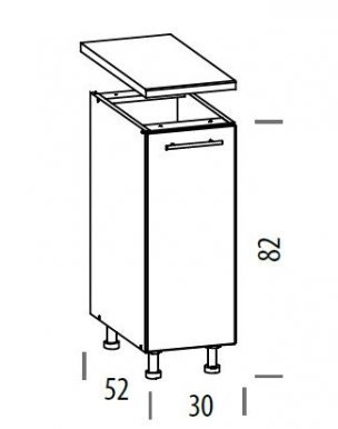 TIFANY T14/D30 L/P Base cabinet