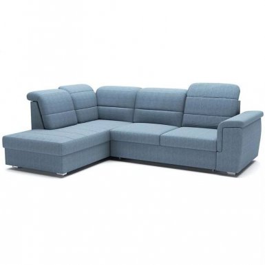 Bergamo L Corner sofa (Blue fabric Viton 198)