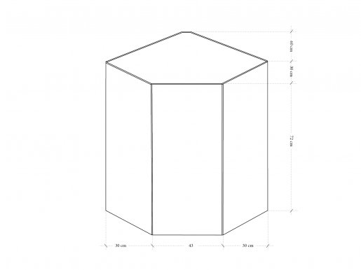 Total G60N2 L/R 60/60 Wandeckschrank,Puccini