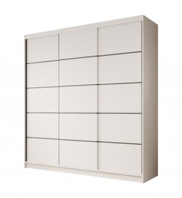 SW-GRE 200 cm Schwebetürenschrank,Weiß matt