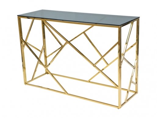 ESCADA C 120X40 Console table Gold/smoked tempered glas
