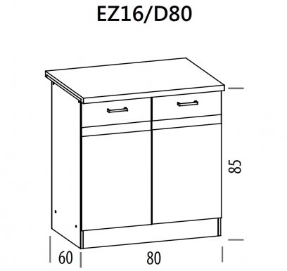 Eliza EZ16/D80 80 cm Напольный шкаф