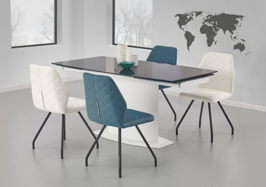 ANDERSON (160-250) Extendable dining table white/black
