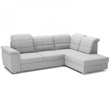Bergamo L Corner sofa (Light grey fabric Viton 200)